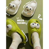 Big-Eyed Dog Design Couple Slippers