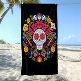 Mexican Day of the Dead Beach Towel
