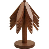 Juego de Posavasos de Bambú Resistentes al Calor con Diseño de Árbol