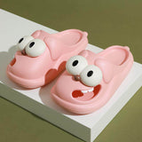 Big-Eyed Dog Design Couple Slippers