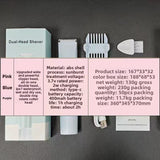 Double Head USB Rechargeable Hair Removal Shaver