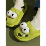 Big-Eyed Dog Design Couple Slippers